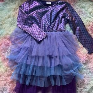 Purple and Blue Tulle Mermaid Costume